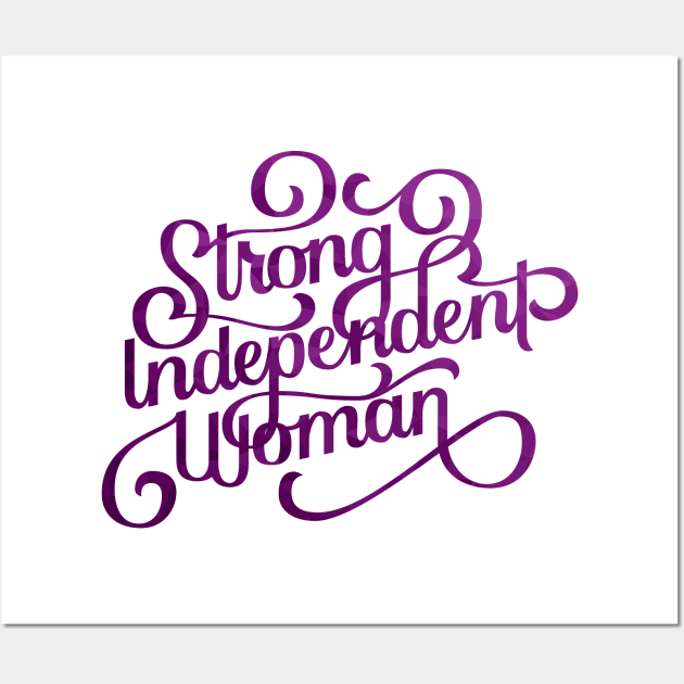 Strong Independent Woman Wall Art by polliadesign